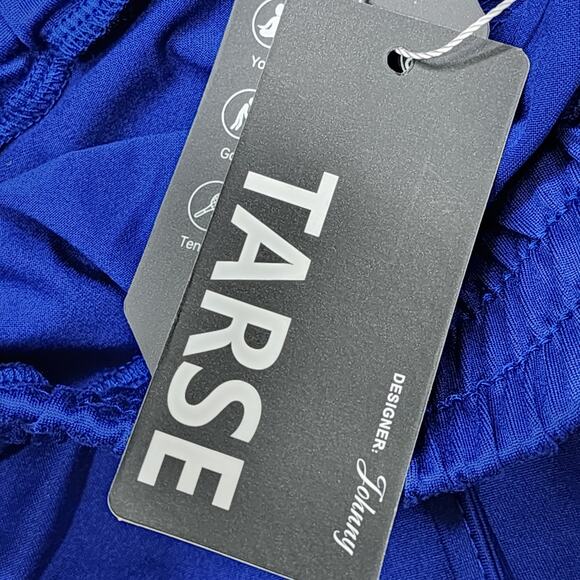 NEW TARSE Pants Womens M Blue Pull On Crop Capri Yoga Loose Soft Skin Friendly - Picture 4 of 12